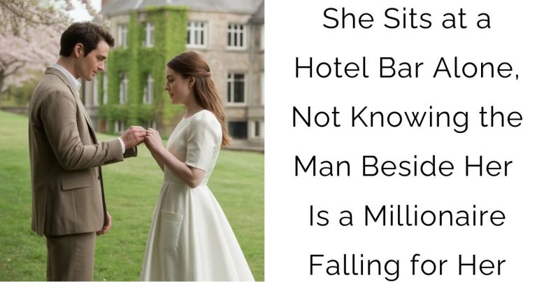 She Sits at a Hotel Bar Alone, Not Knowing the Man Beside Her Is a Millionaire Falling for Her