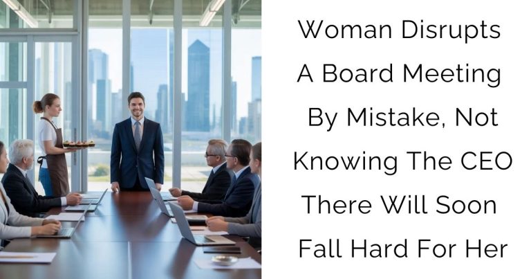 Woman Disrupts A Board Meeting By Mistake, Not Knowing The CEO There Will Soon Fall Hard For Her