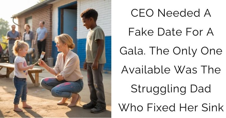 CEO Needed A Fake Date For A Gala. The Only One Available Was The Struggling Dad Who Fixed Her Sink