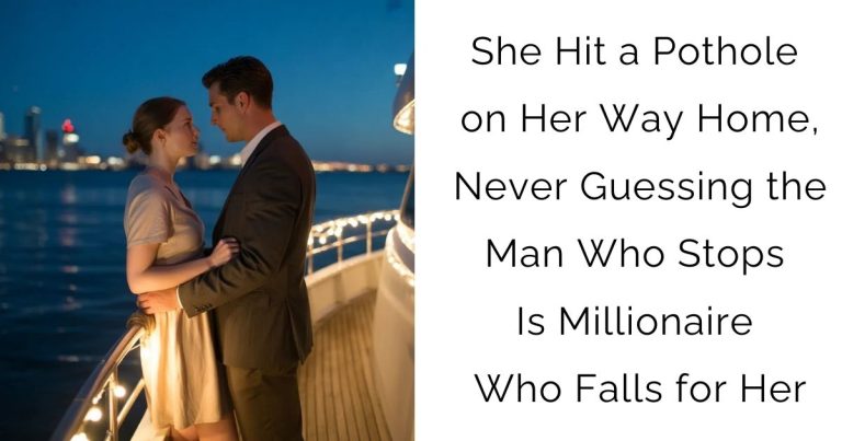 She Hit a Pothole on Her Way Home, Never Guessing the Man Who Stops Is Millionaire Who Falls for Her