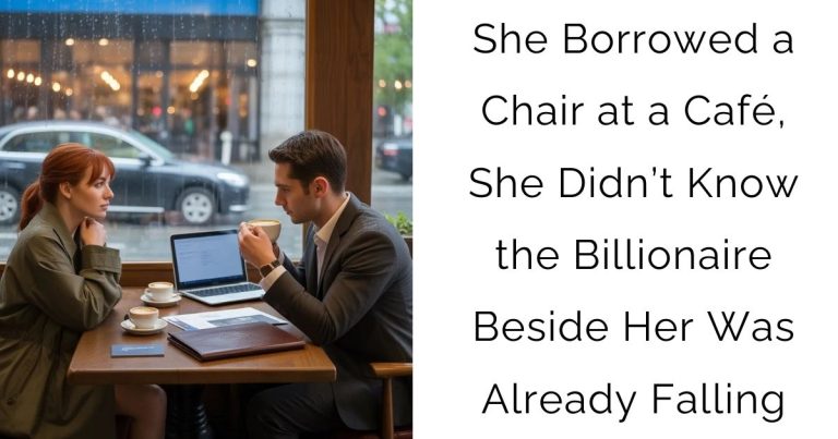 She Borrowed a Chair at a Café, She Didn’t Know the Billionaire Beside Her Was Already Falling