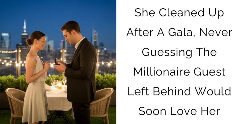 She Cleaned Up After A Gala, Never Guessing The Millionaire Guest Left Behind Would Soon Love Her
