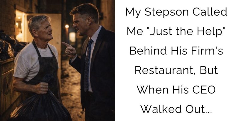 My Stepson Called Me “Just the Help” Behind His Firm’s Restaurant, But When His CEO Walked Out…