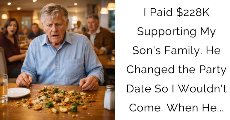 I Paid $228K Supporting My Son’s Family. He Changed the Party Date So I Wouldn’t Come. When He…