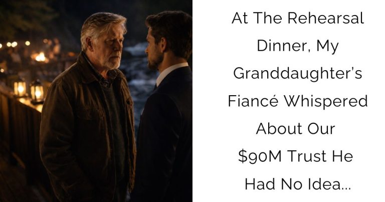 At The Rehearsal Dinner, My Granddaughter’s Fiancé Whispered About Our $90M Trust—He Had No Idea…