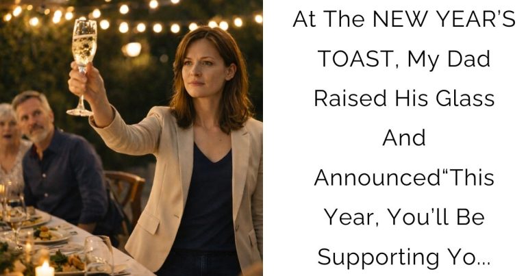 At The NEW YEAR’S TOAST, My Dad Raised His Glass And Announced“This Year, You’ll Be Supporting Yo…