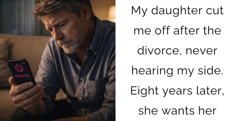 My daughter cut me off after the divorce, never hearing my side. Eight years later, she wants her