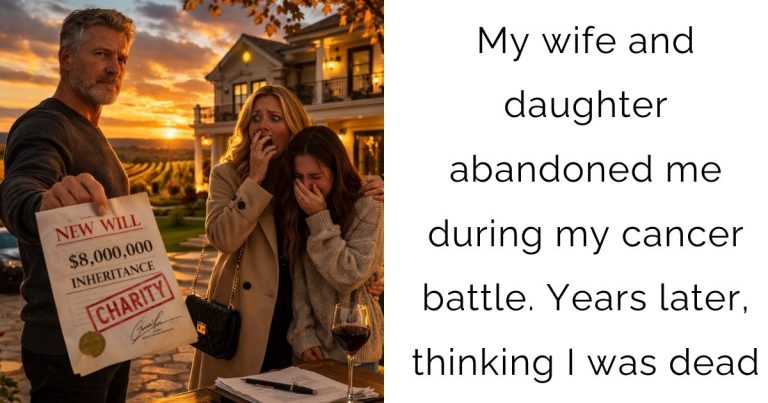 My wife and daughter abandoned me during my cancer battle. Years later, thinking I was dead
