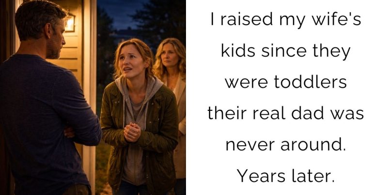 I raised my wife’s kids since they were toddlers their real dad was never around. Years later.