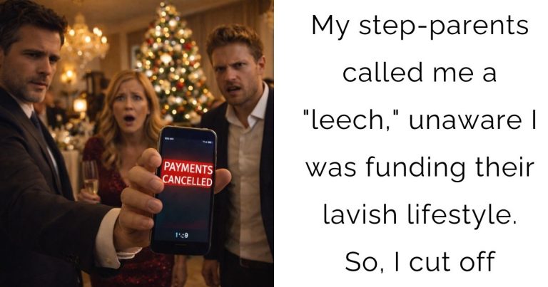 My step-parents called me a “leech,” unaware I was funding their lavish lifestyle. So, I cut off