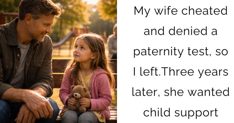 My wife cheated and denied a paternity test, so I left.Three years later, she wanted child support