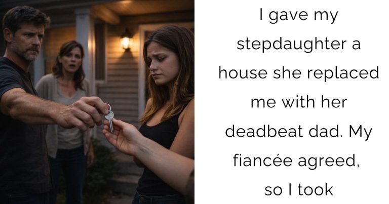 I gave my stepdaughter a house—she replaced me with her deadbeat dad. My fiancée agreed, so I took