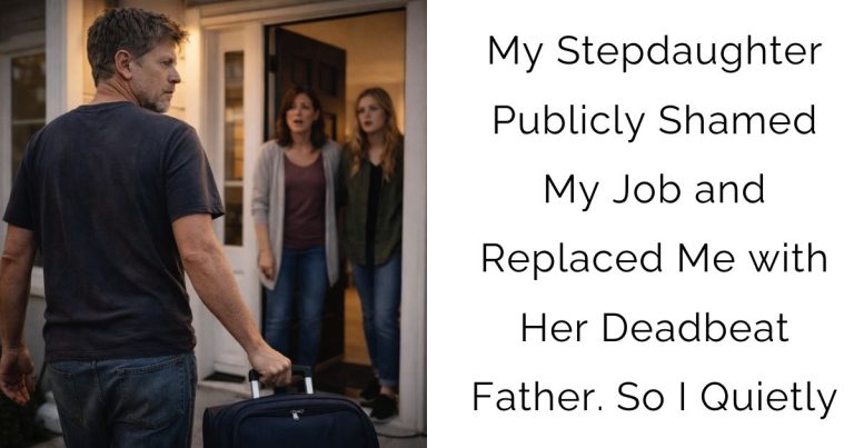 My Stepdaughter Publicly Shamed My Job and Replaced Me with Her Deadbeat Father. So I Quietly