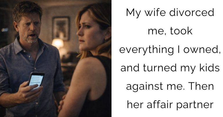 My wife divorced me, took everything I owned, and turned my kids against me. Then her affair partner