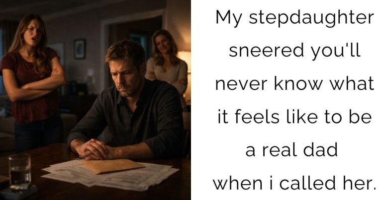 My stepdaughter sneered you’ll never know what it feels like to be a real dad when i called her.