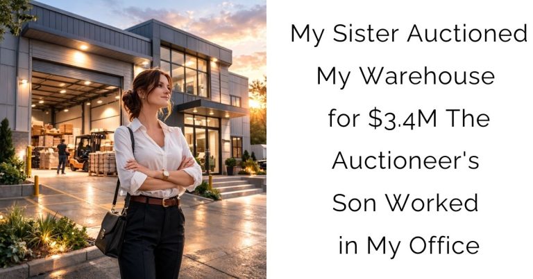 My Sister Auctioned My Warehouse for $3.4M — The Auctioneer’s Son Worked in My Office