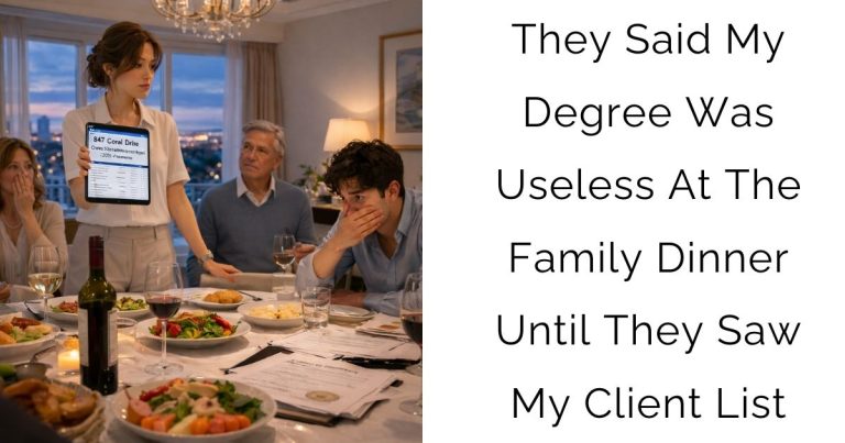 They Said My Degree Was Useless At The Family Dinner—Until They Saw My Client List
