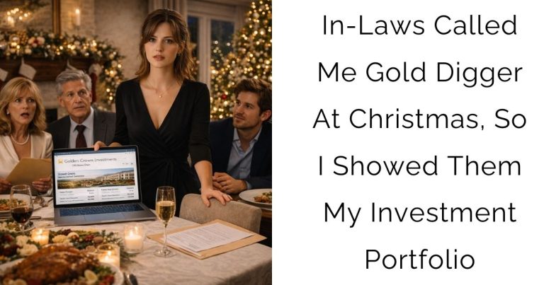 In-Laws Called Me Gold Digger At Christmas, So I Showed Them My Investment Portfolio
