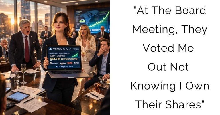 “At The Board Meeting, They Voted Me Out—Not Knowing I Own Their Shares”