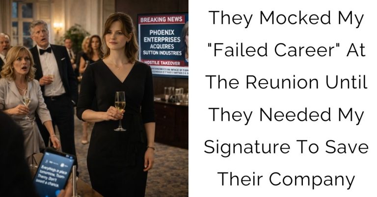 They Mocked My “Failed Career” At The Reunion—Until They Needed My Signature To Save Their Company