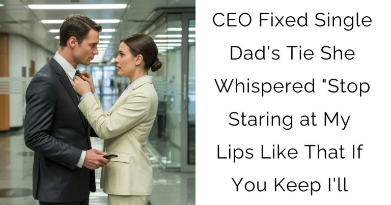 CEO Fixed Single Dad’s Tie — She Whispered “Stop Staring at My Lips Like That If You Keep I’ll …..