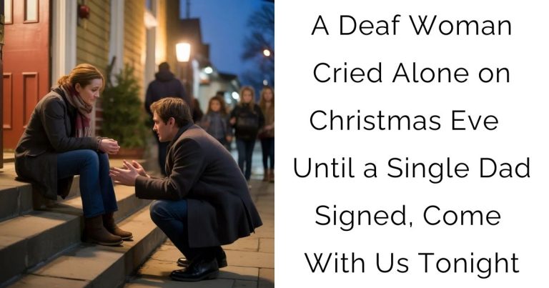 A Deaf Woman Cried Alone on Christmas Eve — Until a Single Dad Signed, “Come With Us Tonight