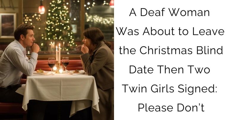 A Deaf Woman Was About to Leave the Christmas Blind Date — Then Two Twin Girls Signed: ‘Please Don’t