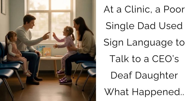 At a Clinic, a Poor Single Dad Used Sign Language to Talk to a CEO’s Deaf Daughter — What Happened..