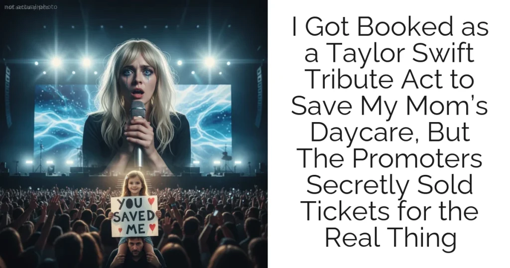 I Got Booked as a Taylor Swift Tribute Act to Save My Mom’s Daycare, But The Promoters Secretly Sold Tickets for the Real Thing