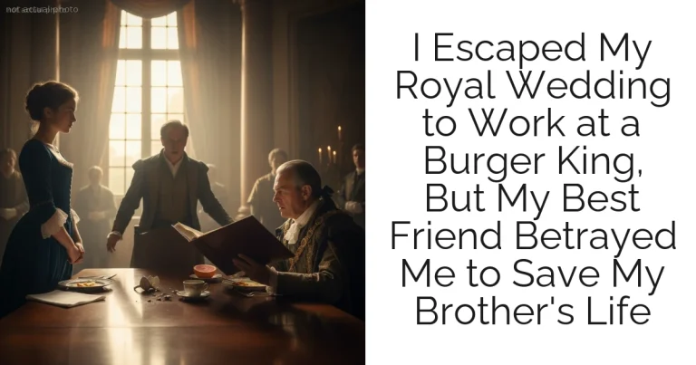 I Escaped My Royal Wedding to Work at a Burger King, But My Best Friend Betrayed Me to Save My Brother's Life
