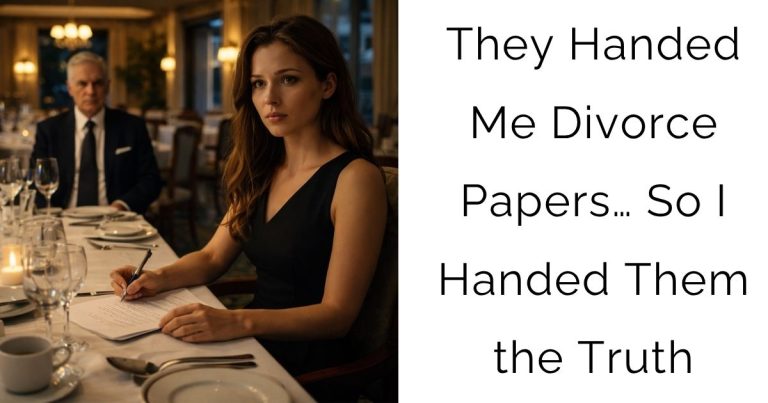 They Handed Me Divorce Papers… So I Handed Them the Truth