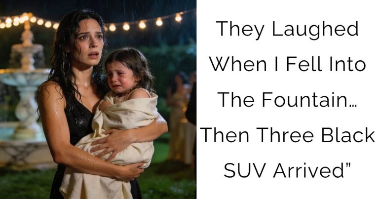 They Laughed When I Fell Into The Fountain… Then Three Black SUV Arrived”