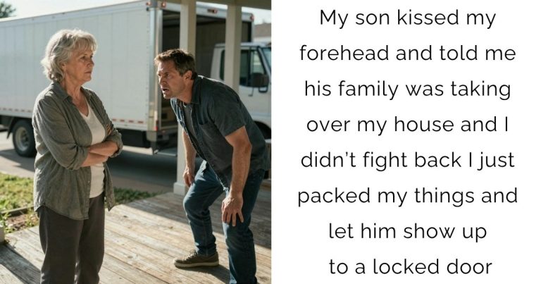 My son kissed my forehead and told me his family was taking over my house and I didn’t fight back I just packed my things and let him show up to a locked door
