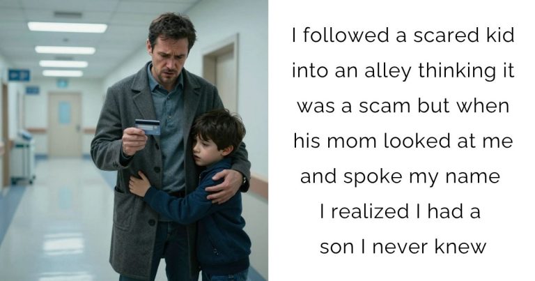 I followed a scared kid into an alley thinking it was a scam but when his mom looked at me and spoke my name I realized I had a son I never knew