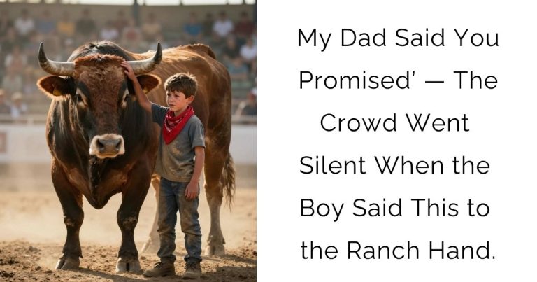 My Dad Said You Promised’ — The Crowd Went Silent When the Boy Said This to the Ranch Hand.