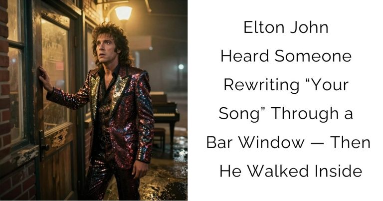 Elton John Heard Someone Rewriting “Your Song” Through a Bar Window — Then He Walked Inside.