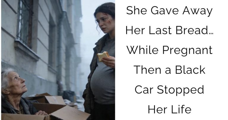 She Gave Away Her Last Bread… While Pregnant — Then a Black Car Stopped Her Life