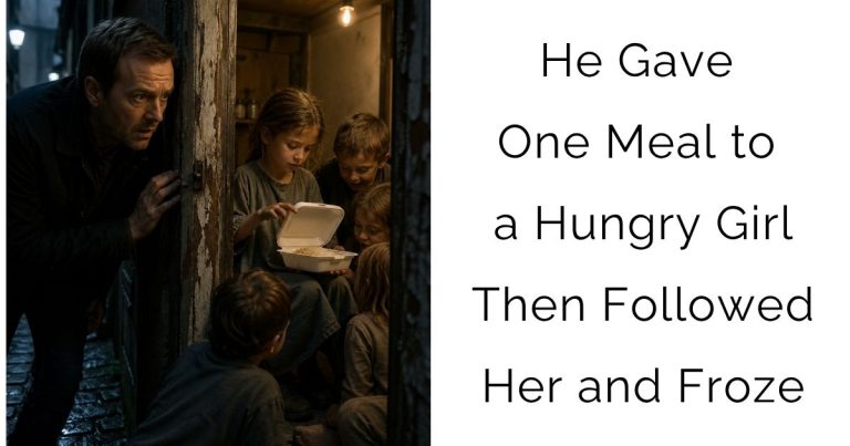 He Gave One Meal to a Hungry Girl… Then Followed Her and Froze