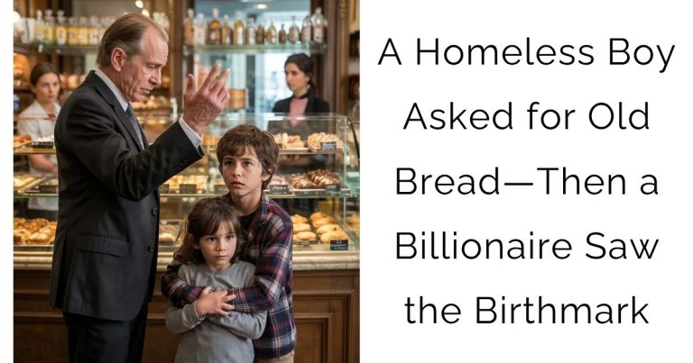 A Homeless Boy Asked for Old Bread—Then a Billionaire Saw the Birthmark