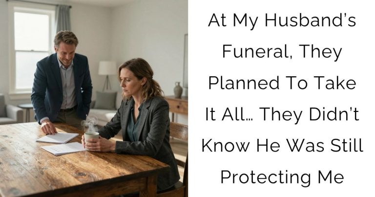 At My Husband’s Funeral, They Planned To Take It All… They Didn’t Know He Was Still Protecting Me