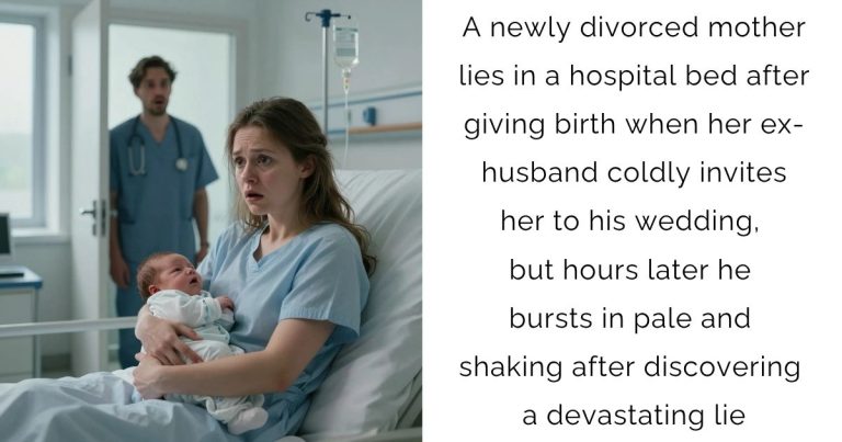 A newly divorced mother lies in a hospital bed after giving birth when her ex-husband coldly invites her to his wedding, but hours later he bursts in pale and shaking after discovering a devastating lie