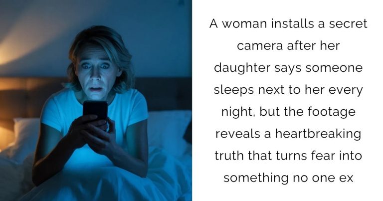 A woman installs a secret camera after her daughter says someone sleeps next to her every night, but the footage reveals a heartbreaking truth that turns fear into something no one ex