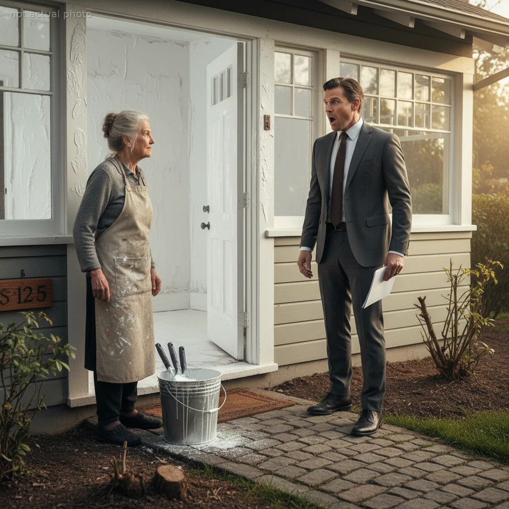He served me eviction papers to gift my hand-painted house to his influencer daughter, but the next morning he arrived to ten gallons of wet white primer and three dozen bare garden beds.