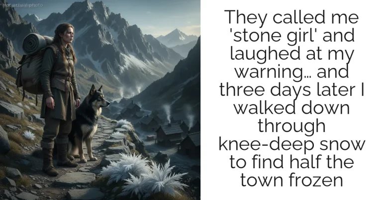 They called me 'stone girl' and laughed at my warning… and three days later I walked down through knee-deep snow to find half the town frozen