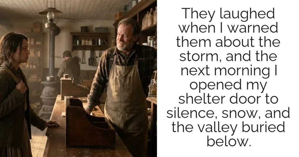 They laughed when I warned them about the storm, and the next morning I opened my shelter door to silence, snow, and the valley buried below.