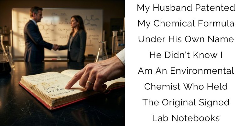 My Husband Patented My Chemical Formula Under His Own Name — He Didn’t Know I Am An Environmental Chemist Who Held The Original Signed Lab Notebooks
