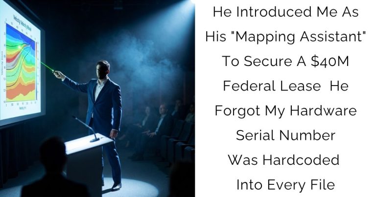 He Introduced Me As His “Mapping Assistant” To Secure A $40M Federal Lease — He Forgot My Hardware Serial Number Was Hardcoded Into Every File