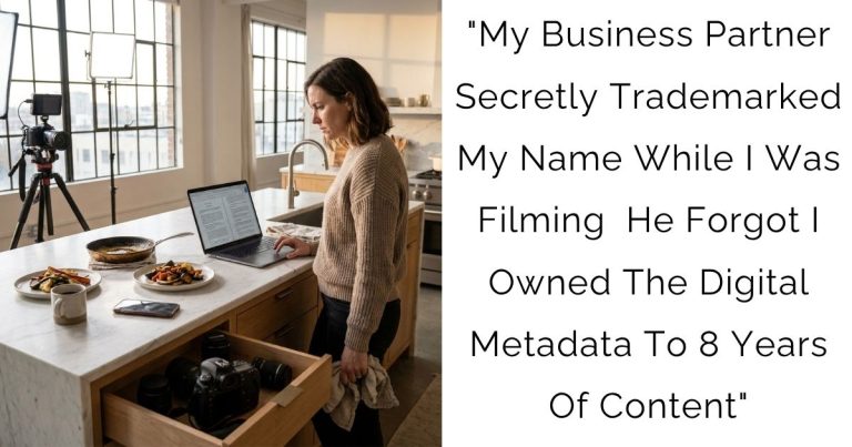 “My Business Partner Secretly Trademarked My Name While I Was Filming — He Forgot I Owned The Digital Metadata To 8 Years Of Content”