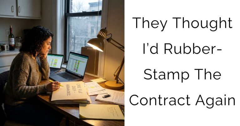 They Thought I’d Rubber-Stamp The Contract Again