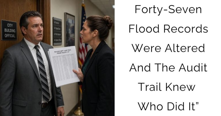 Forty-Seven Flood Records Were Altered — And The Audit Trail Knew Who Did It”